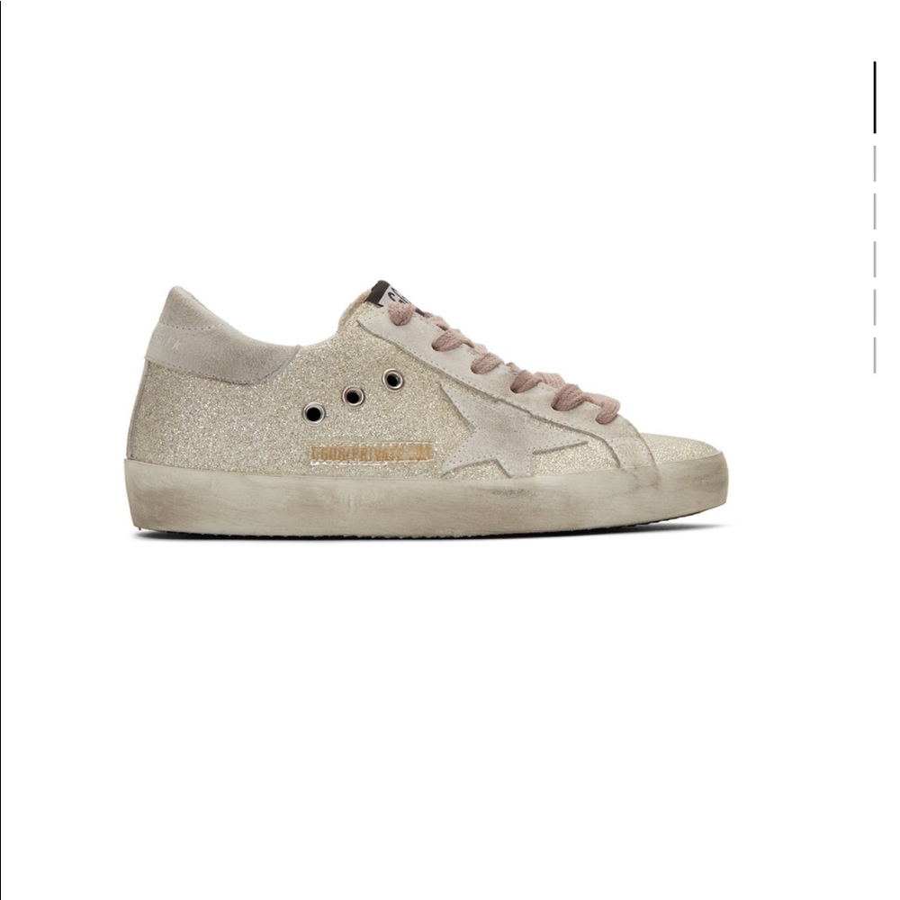 Brand New Golden Goose Limited Silver Glitter